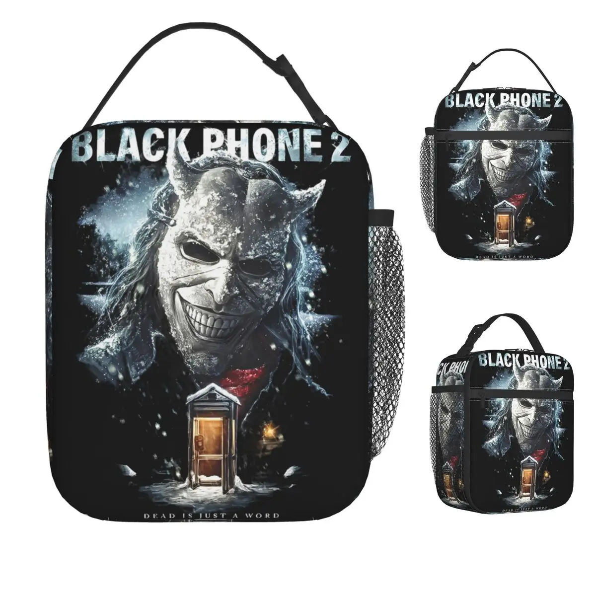 

2025 Black Phone 2 Movies (3) Lunch Bag Portable Zipper Lunch Box Travel Print Cooler Bag Fashion Oxford Thermal Tote Handbags
