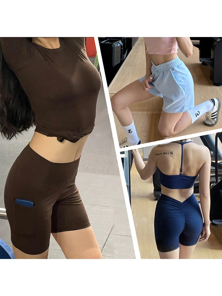 AliExpress SUOMIDI Yoga Clothes Gym Shorts Woman Summer Cycling Shorts for Fitness Workout Running Training Mini Dynamic Sexy Short Leggings Sports