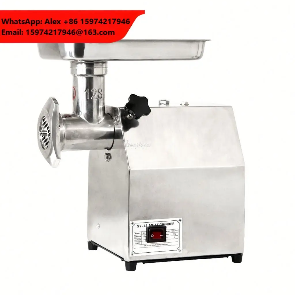 New Electric Stainless Steel Meat Mincer & Grinder-120KG/H High Capacity Three Phase Multi-Voltage Commercial Machine
