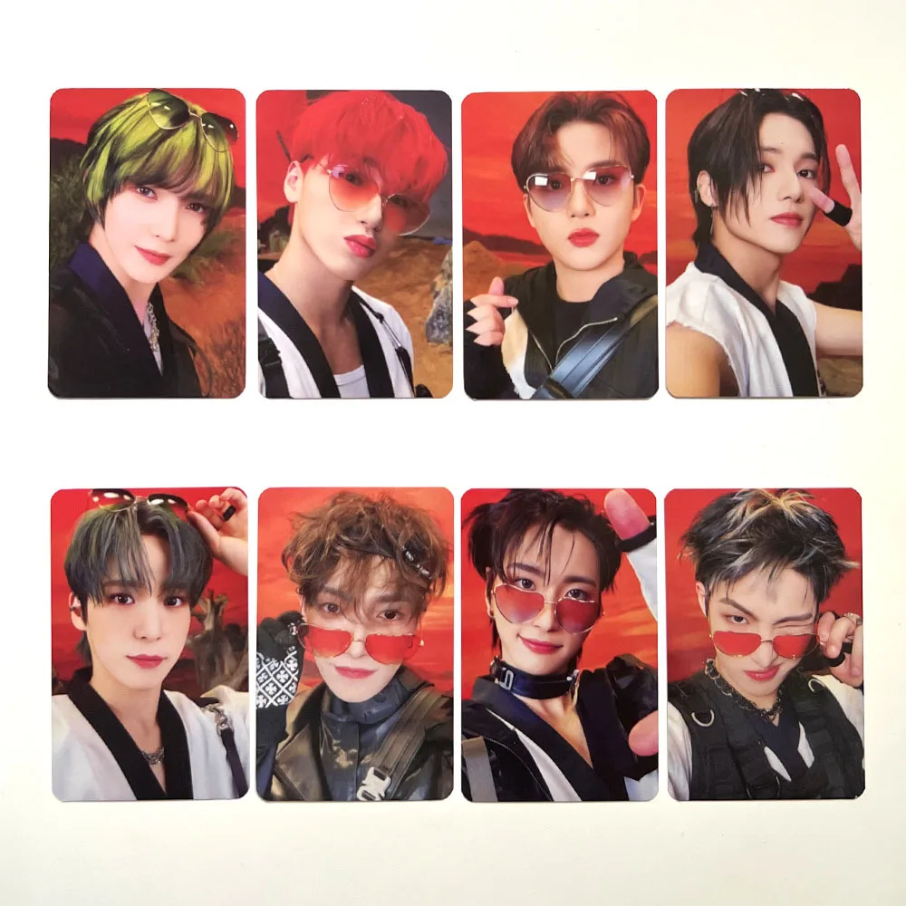 8Pcs/Set ATEEZ Lomo Card New Album EP FIN WILL HD Photo Print Cards Jongho Wooyoung Mingi San Yeosang Yunho Seonghwa Fans Gifts