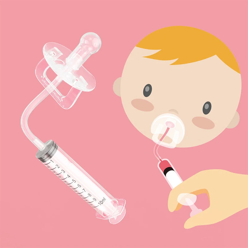 

Baby smart medicine dispenser Needle Pacifier Feeder Squeeze Dropper Transparent Kids Feeding Utensils Infant Accessories