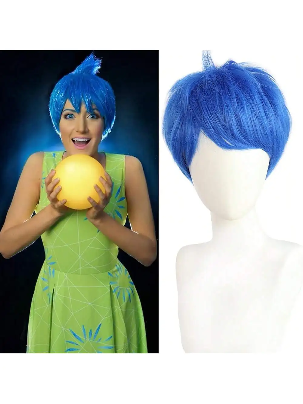

Короткий многослойный синий парик для девочек, термостойкий синтетический аниме, карнавальный костюм, парик для вечеринки, женский синий аксессуар для волос на Хэллоуин