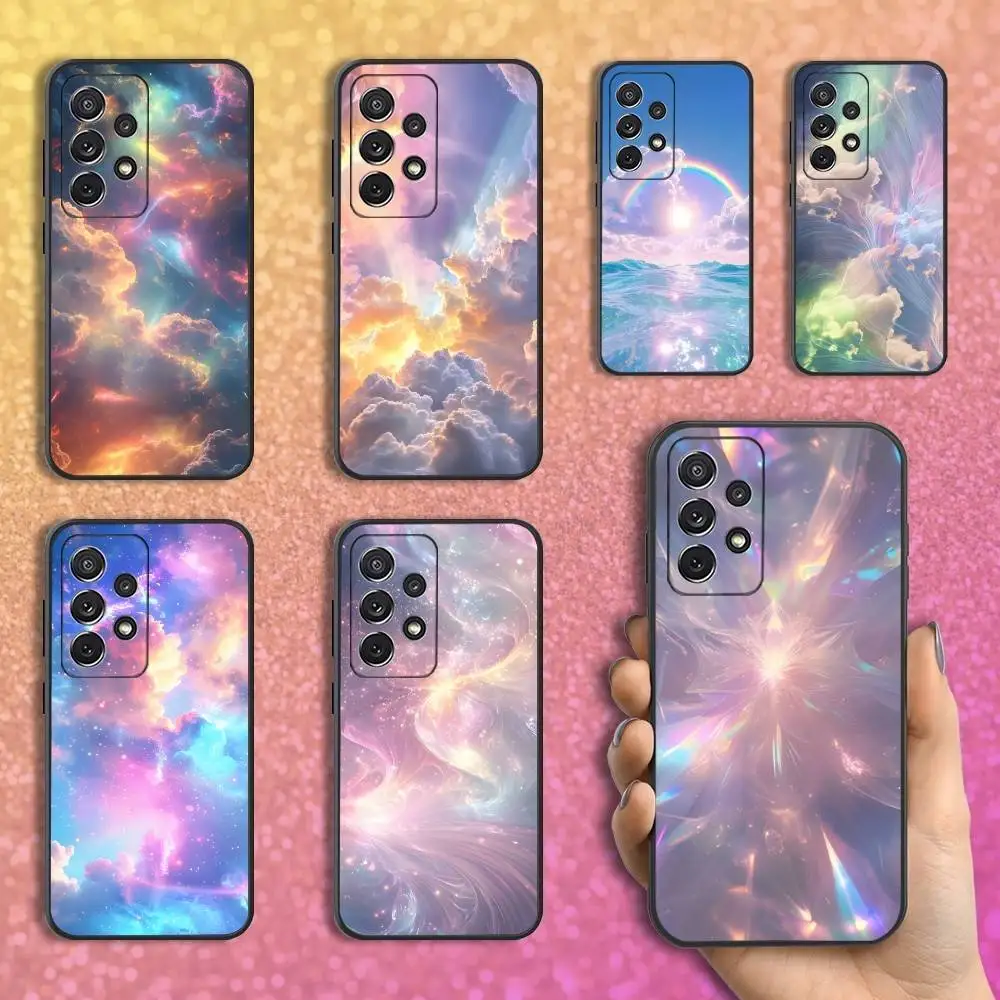 

Dream Pink Art Rainbow Phone Case For Samsung S25,S24,S23,S22,S21,S20,S10,Ultra,Plus,Lite,FE,Soft Silicone Black Cover