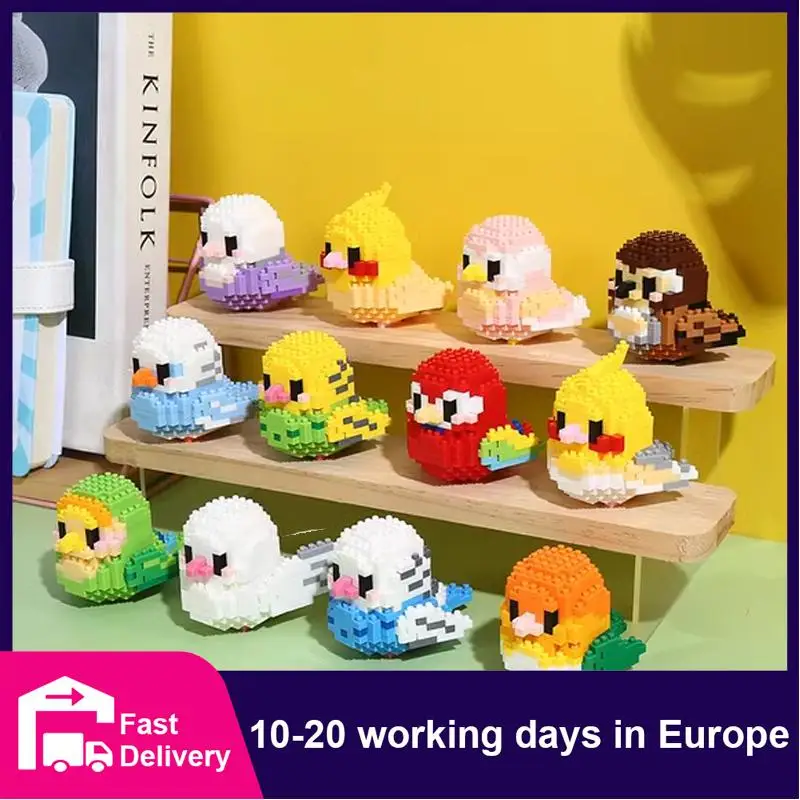 

12 PCS Mini Cute Bird Small Building Blocks Set Creative Animals Educational Toys For Boys Girl Kids Toy Children Holidays Gifts