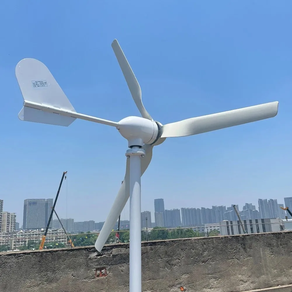 China Factory 20KW Horizontal Windmill For Home Farm 12V 24V 48V 220V Free Energy Wind Turbine Generator With MPPT Controller