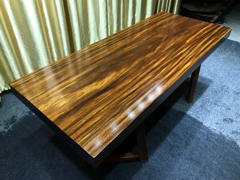 big board solid wood long dining  table walnut full board for meeting table