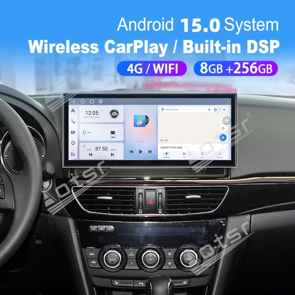 

15.8” Android 15 Qualcomm Carplay Car Radio For Mazda 6 2014 2015 2016 Car Autoradio Multimedia Player GPS Navigat Head Unit