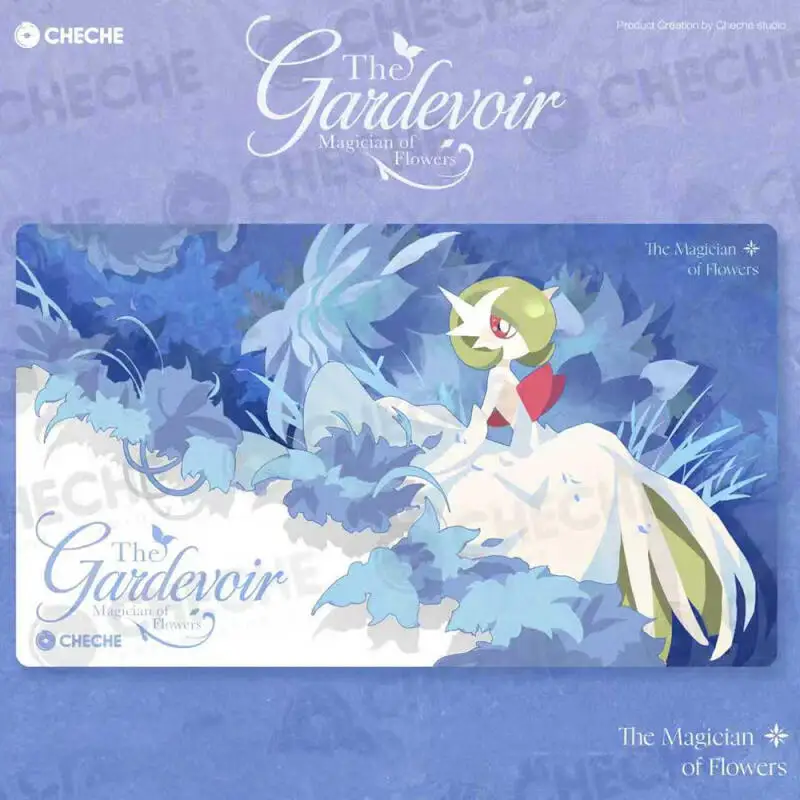 Cartoon Gardevoir PTCG Anime Game Card Rubber Card Pad Mouse Pad Keyboard Pad 600*350*2mm