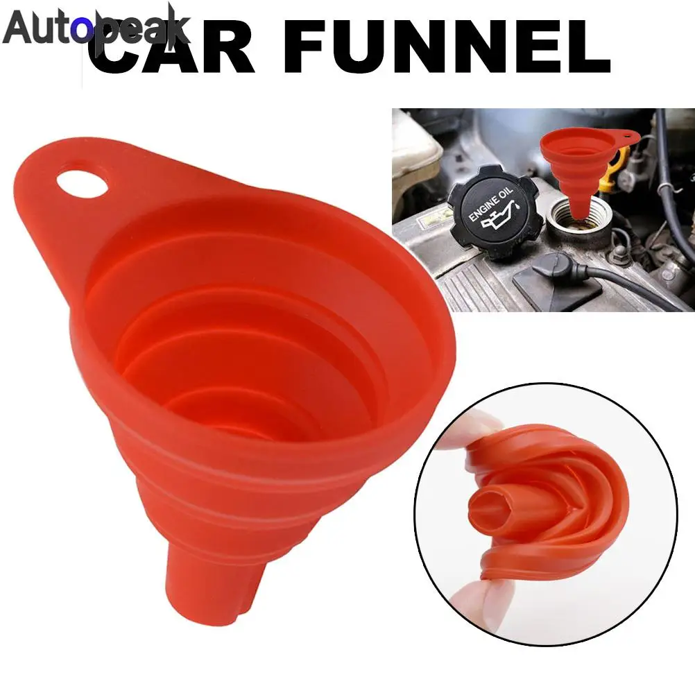 

Oil Engine Funnel Collapsible Petrol Liquid Gasoline Fuel Funnel Washer For Car Truck Kitchen Fluid Change Universal Foldable