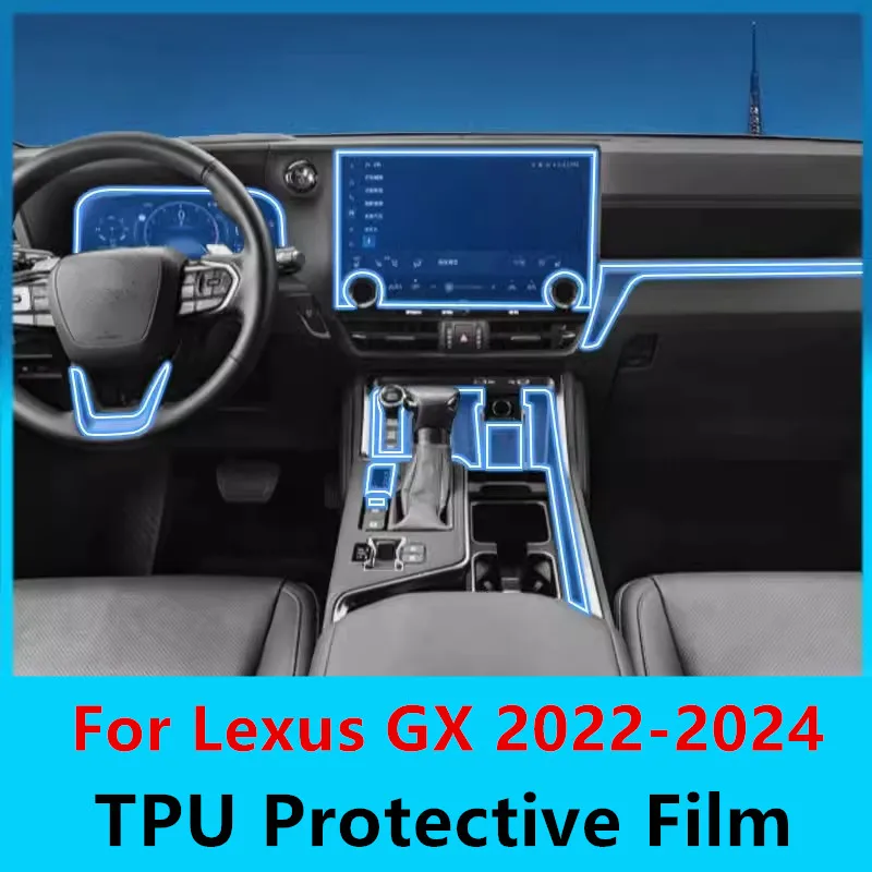 

Car Interior Center console Transparent TPU Protective film Anti-scratch Repair film For Lexus GX 2022-2024 Auto Accessories