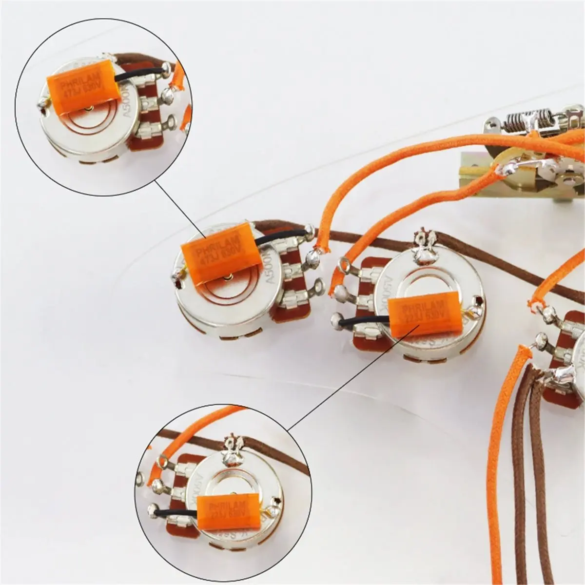 Promotion New HSS Electric Guitar Standard Wiring Kit DIY Upgrade for /SQ HSS Electric Guitar, with 1 Volume/2 Tone 5-Speed Mech