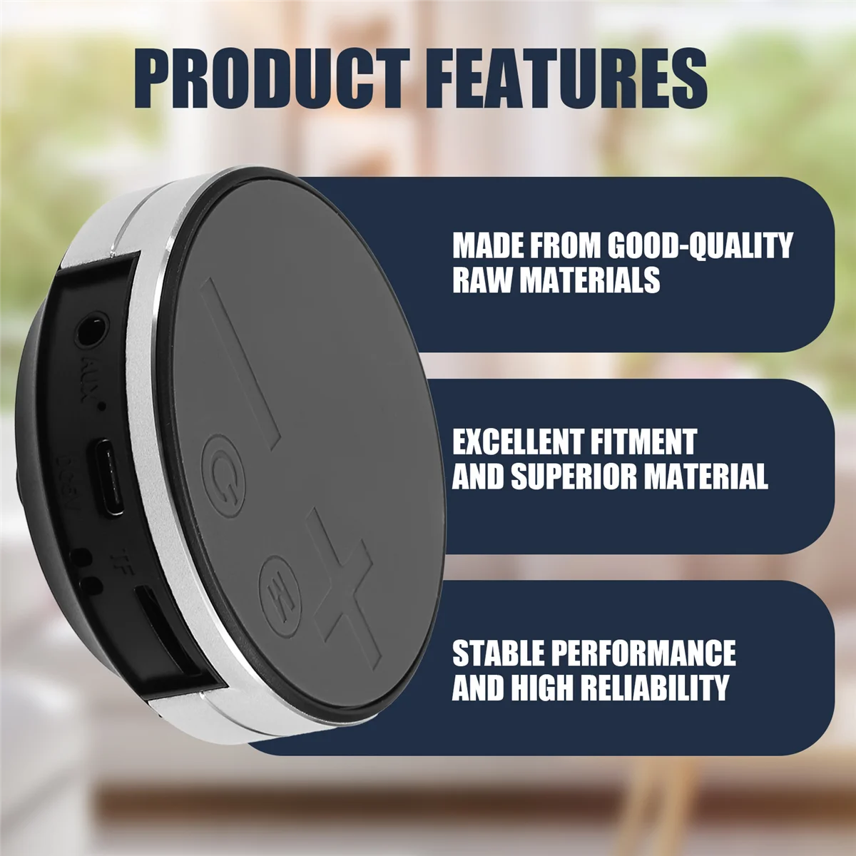 ADEGBO-Improved Extra Large TWS Bone Conduction Bluetooth-Lautsprecher TWS Wireless Silver