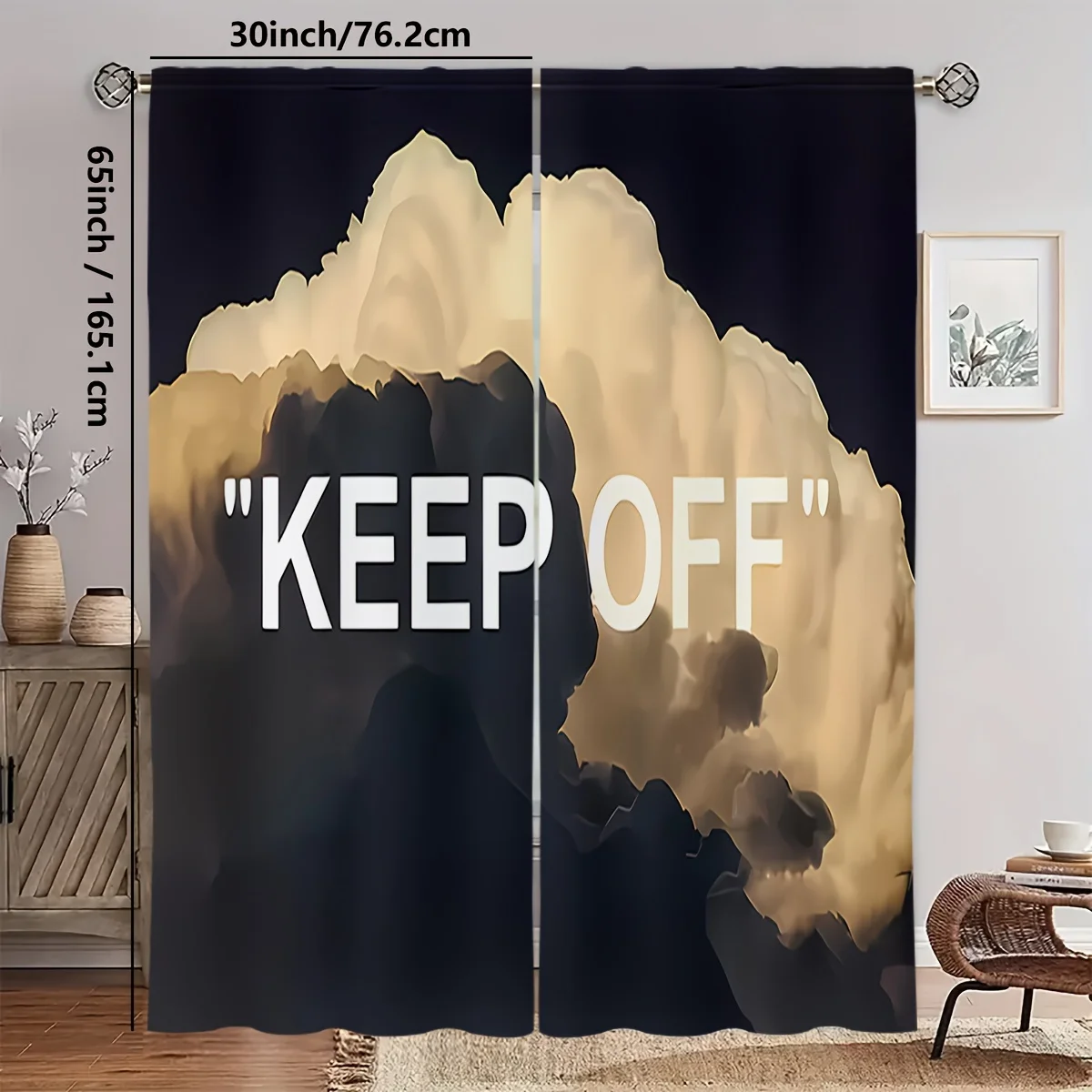 

2pcs suit clouds keep closed pattern translucent curtain-decorative window panel, machine washable, home decoration