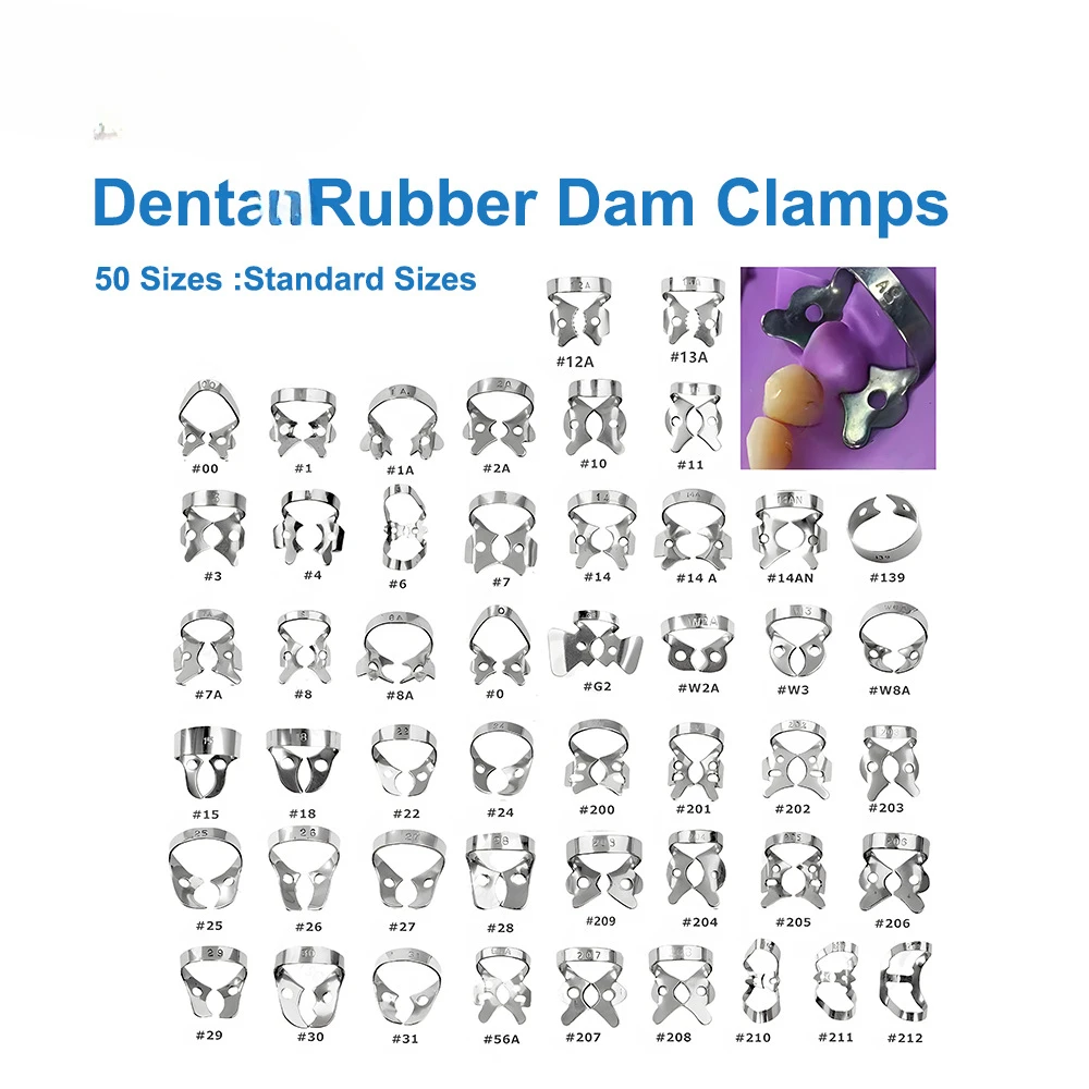 The same denta rubber barrier clip, for oral arch perforated plate, a variety of standard size rubber barrier clips