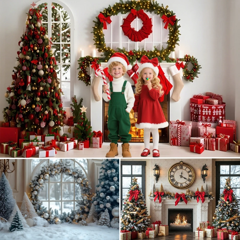 

Winter Frozen Snow Christmas Backdrop Wonderland Birthday Snowflake Photography Background Family Winter Forest Decor