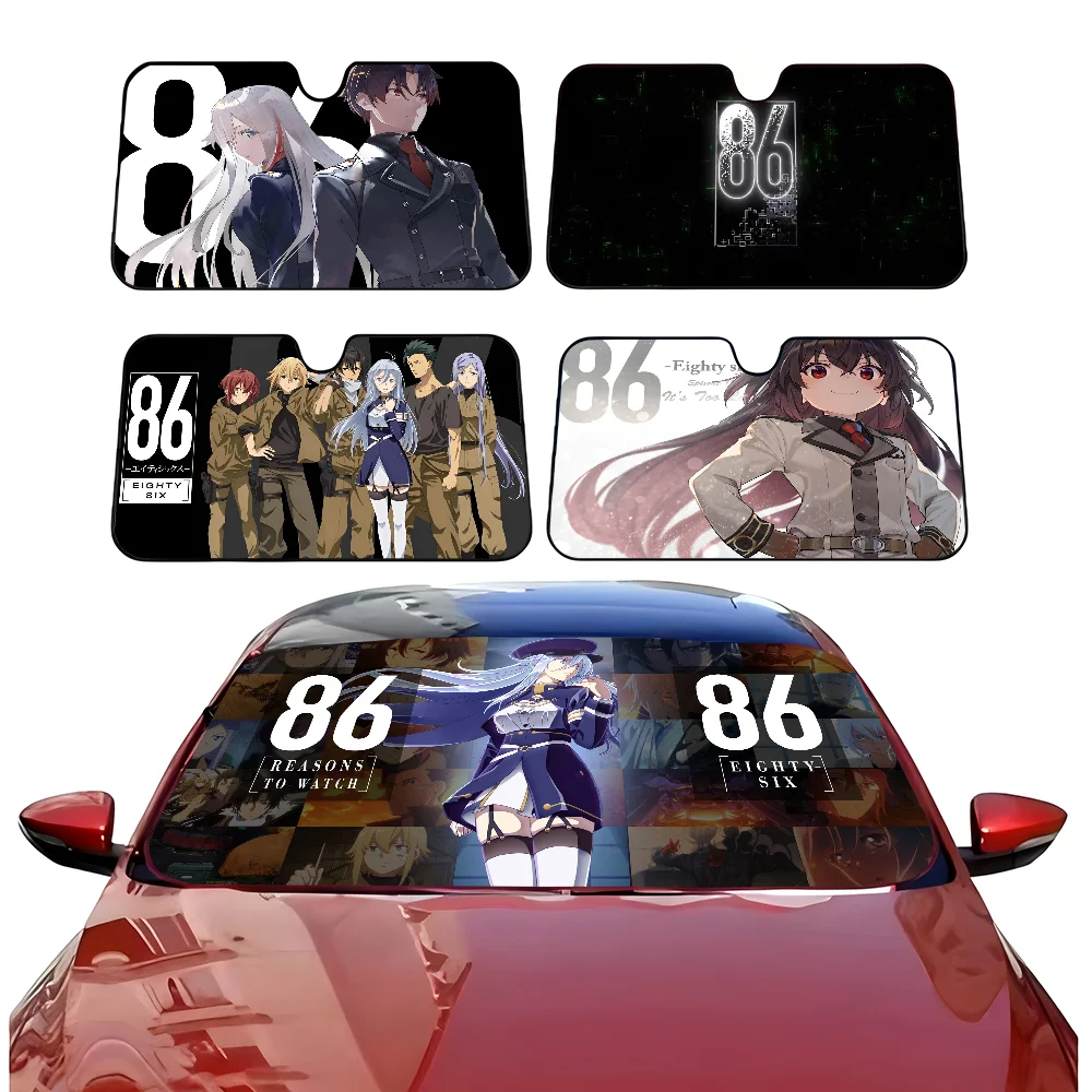 86 Eighty Six Car Sun Shade Front Windshield Coverings Blocker Auto Protector Window Visor Men Women SUV Truck