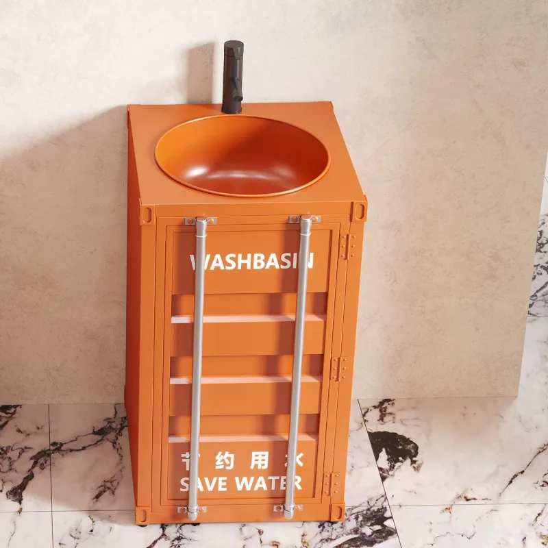 Column Washbasin Container Creative Industrial Wind Customized Washcabinet Integrated Personalized Commercial Small Washbasin