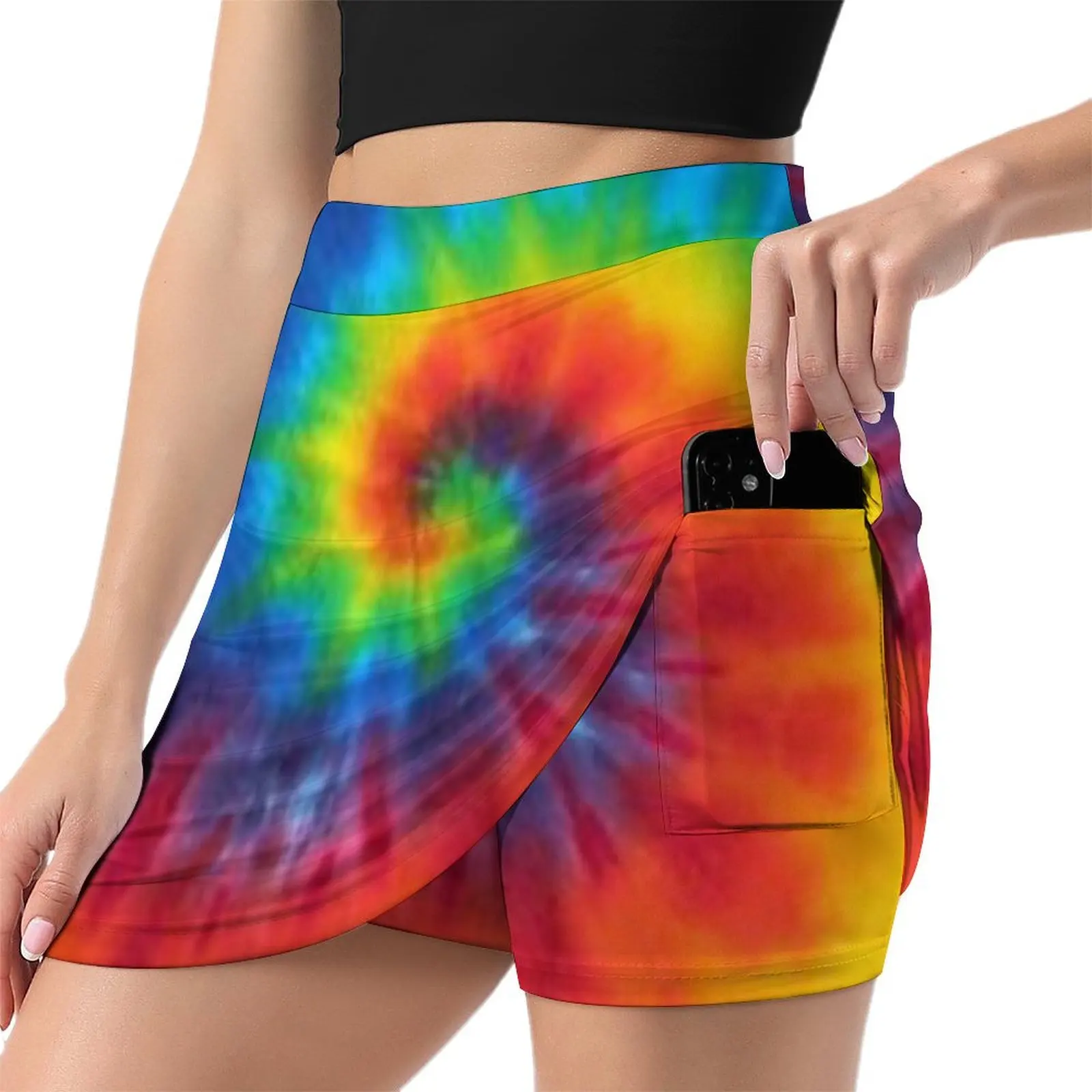 tie dye swirl rainbow Mini Skirt School uniform mini skirt for women School skirt Short woman