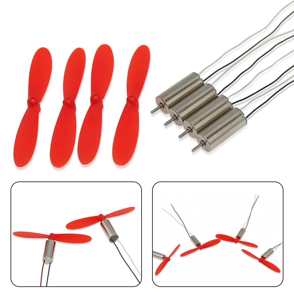 Kit de moteurs légers sans noyau 4 pièces 7x16mm 3.7V CC avec haute capacité de rotation pour le développement d'hélicoptères DIY et de micro-UAV