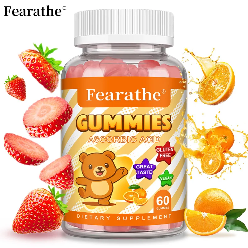 

Витамин С + поддержка иммунитета цинка, детская полная пищевая добавка, питание, повышение коллагена, здоровье кожи, веганские 60 желудок