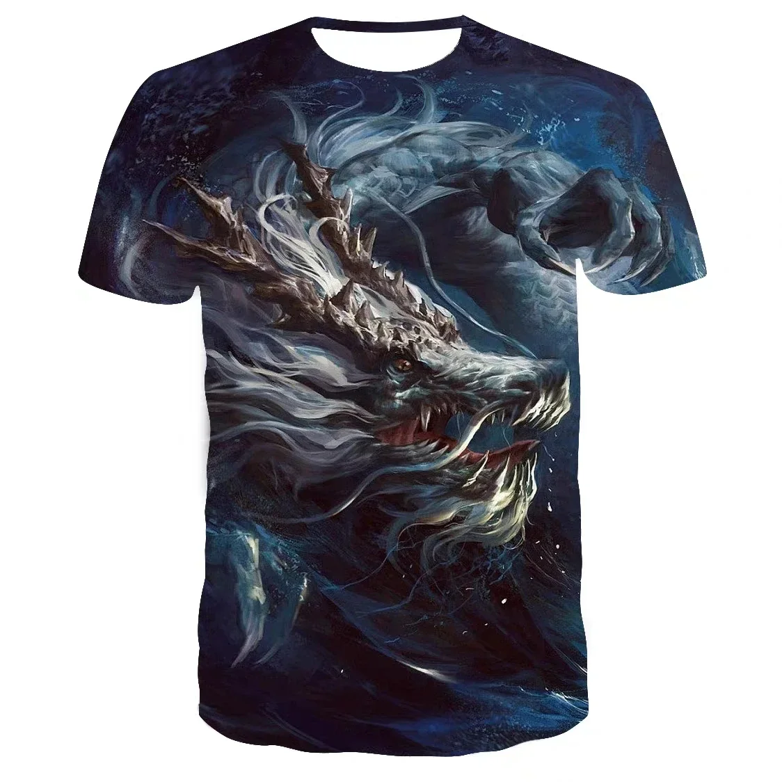 

Summer Fashion Cool Chinese Dragon Pattern Men'S 3Dt T-Shirt Popular Casual Street Print Round Neck Short Sleeve Top T Shirt