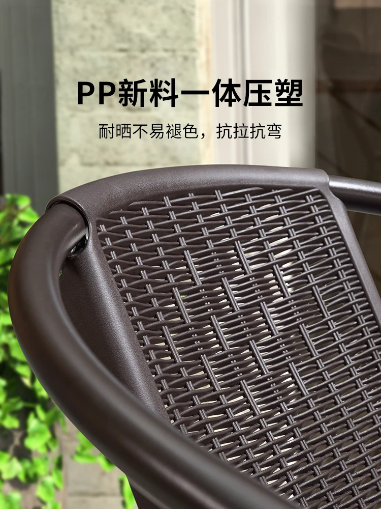 Garden tables and chairs three five-piece outdoor terrace imitation rattan chair High Quality
