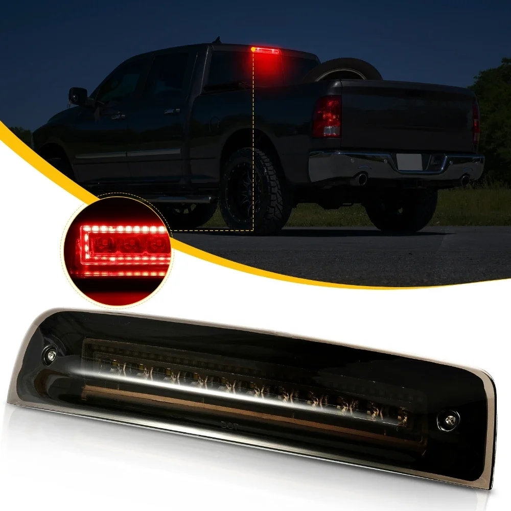 Car LED 3rd Third High Level Brake Light Housing for Dodge Ram 1500 2500 2002-2009 2010-2018 Additional Brake Lights 1298202466