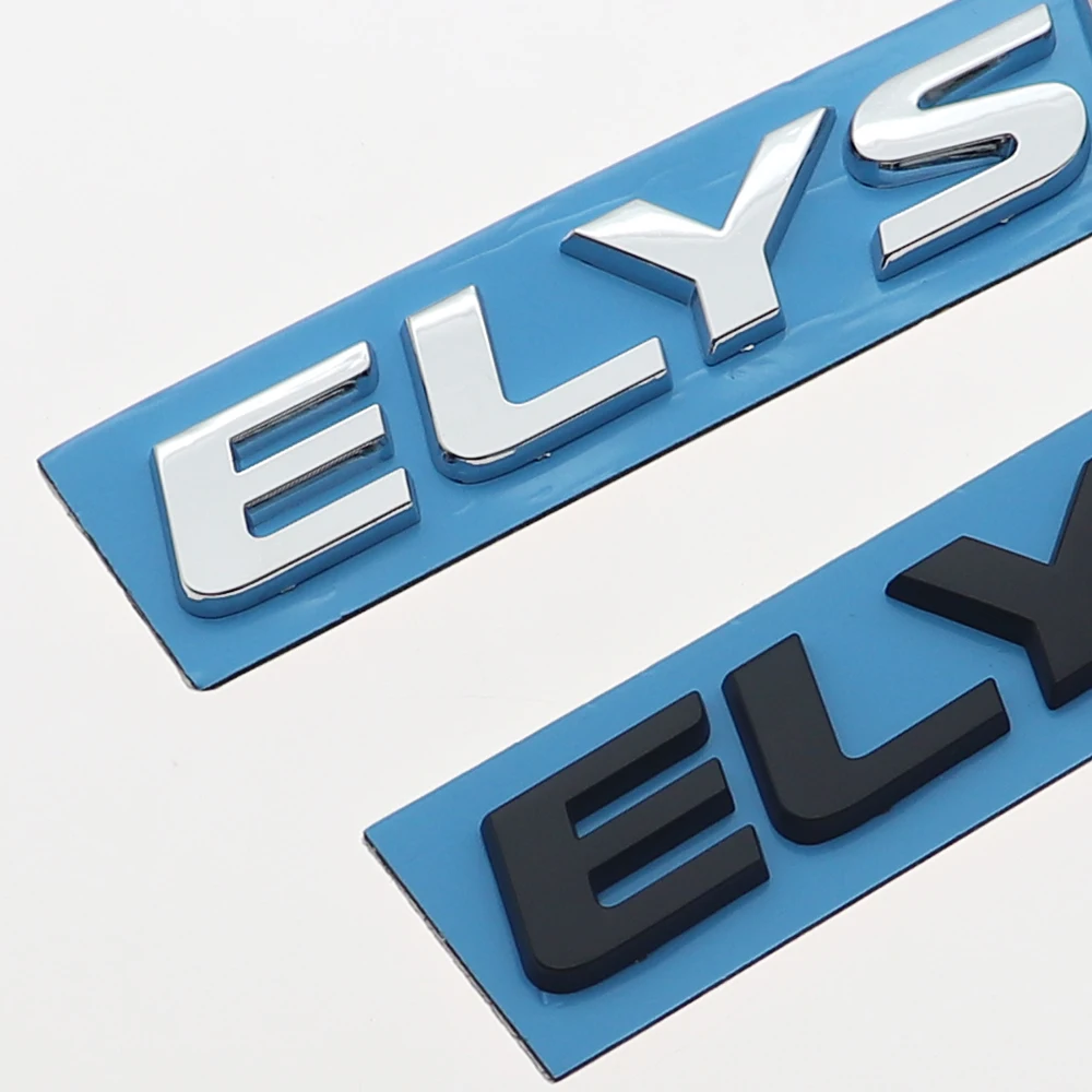 1PC 3D ABS ELYSION Car Letter Logo Sticker Tail Bumper Badge Auto Rear Trunk Emblem Decals Styling Accessories BT