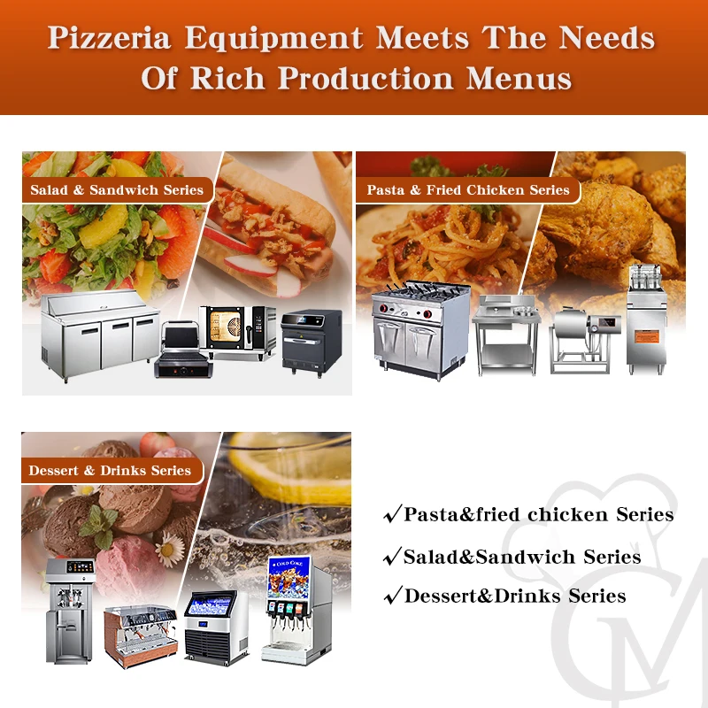 Full Set Commercial Pizza Shop Restaurant Equipment Pizzeria Equipment Pizza Making Machine Pizza Oven For Restaurant Kitchen
