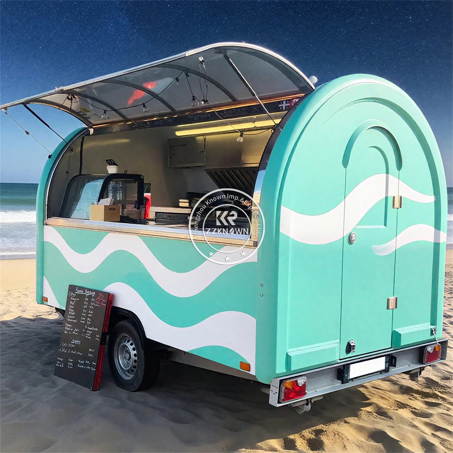 Rimorchio per alimenti per concessione mobile da strada Carrello per gelato mobile per hot dog approvato dagli Stati Uniti Camion per fast food personalizzato con cucina completa