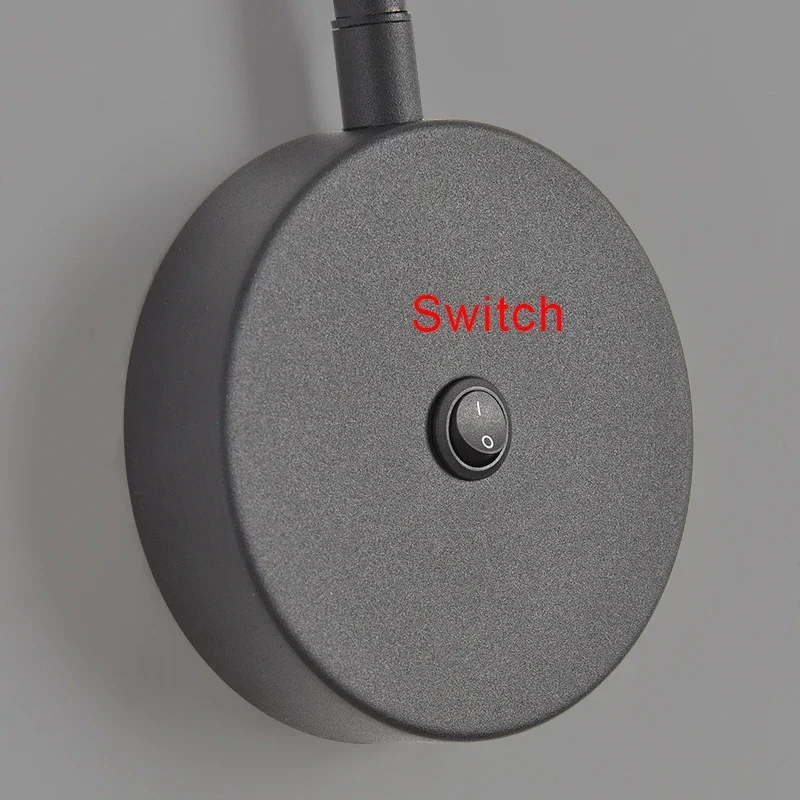 LED الشمعدان الجدار مصباح القراءة الأضواء قابل للتعديل مع التبديل غرفة نوم السرير المدخل الممر الممر إضاءة ديكوريّة داخلية #6