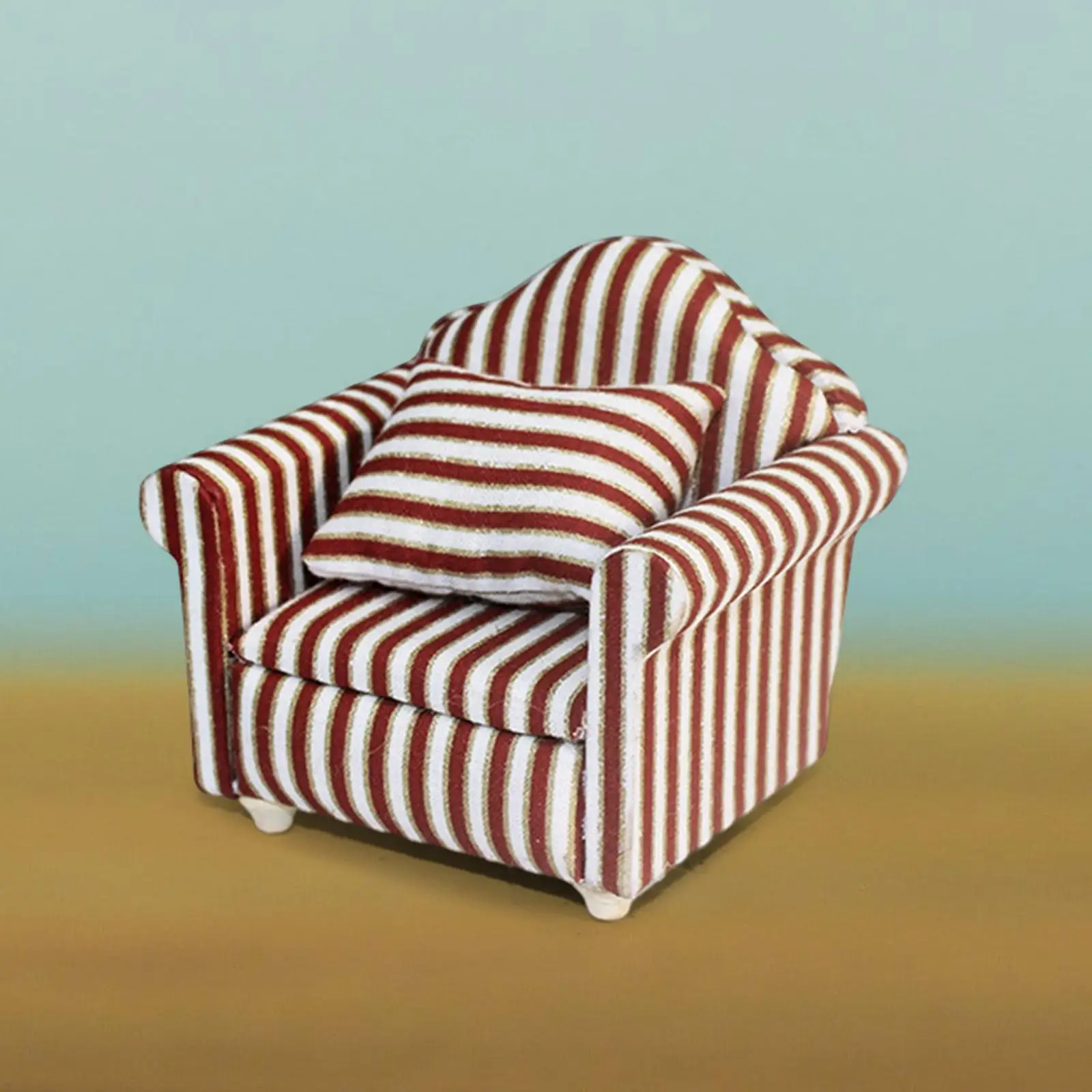 Miniature Sofa for Dollhouse 1/12 Scale Miniature Scene Miniature Furniture Scene Model for DIY Scene Dollhouse Kids Gifts