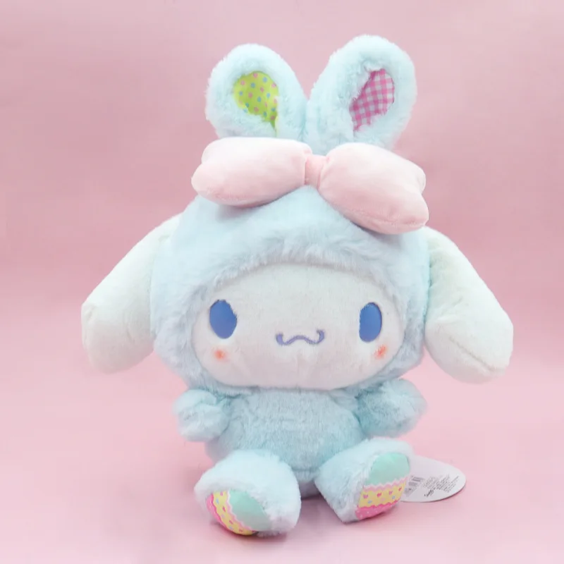 ตุ๊กตาคาวาอิ Sanrio Hello Kitty, ตุ๊กตาอะนิเมะ Kuromi 30cm เมโลดี้ plushie Cinnamoroll ของตกแต่งห้องของเล่นของขวัญอีสเตอร์สำหรับเด็กผู้หญิง