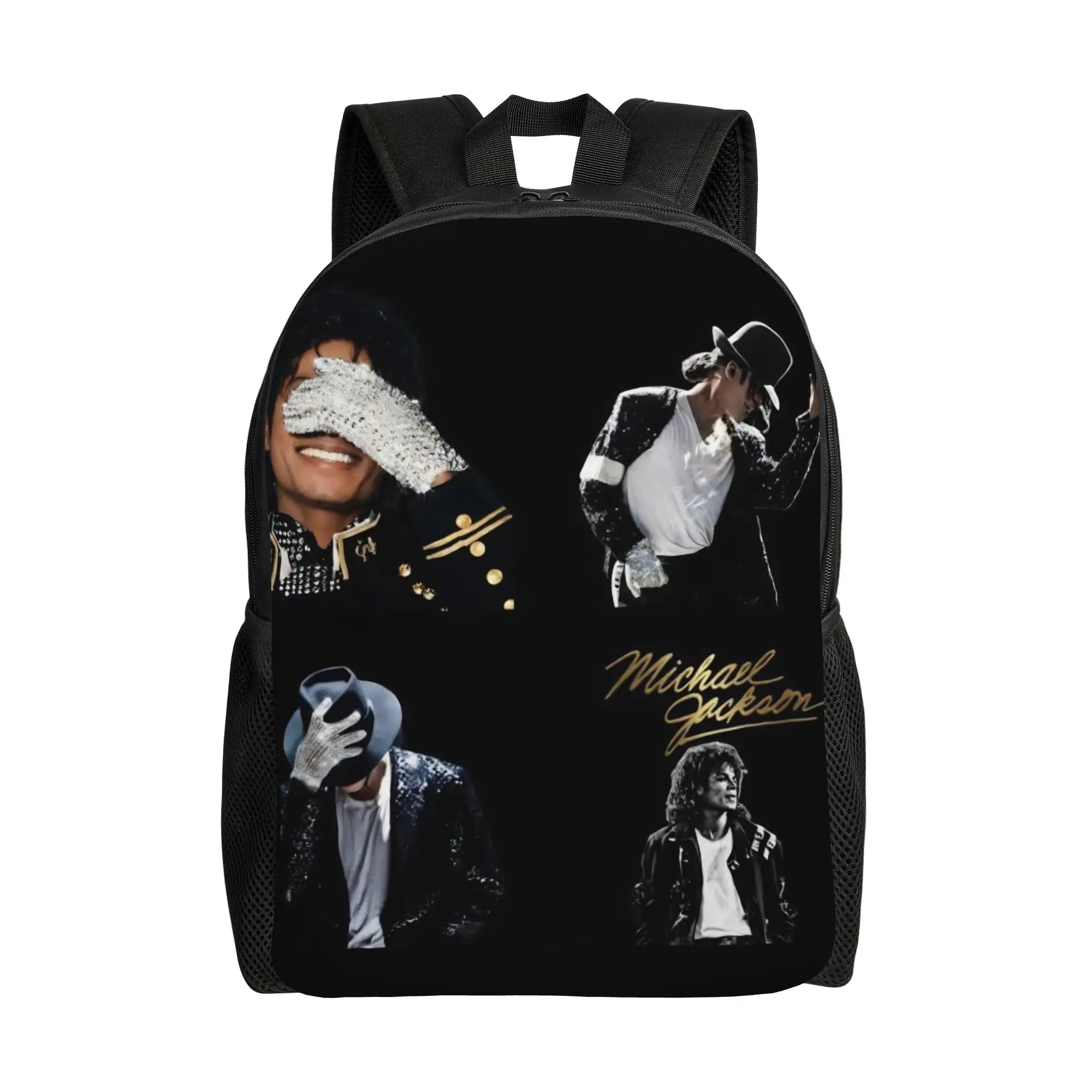 Michaels Jacksons Singer Pop Backpack for Men Women Fashion Student Work Daypack  College Shoulder Bag Lightweight