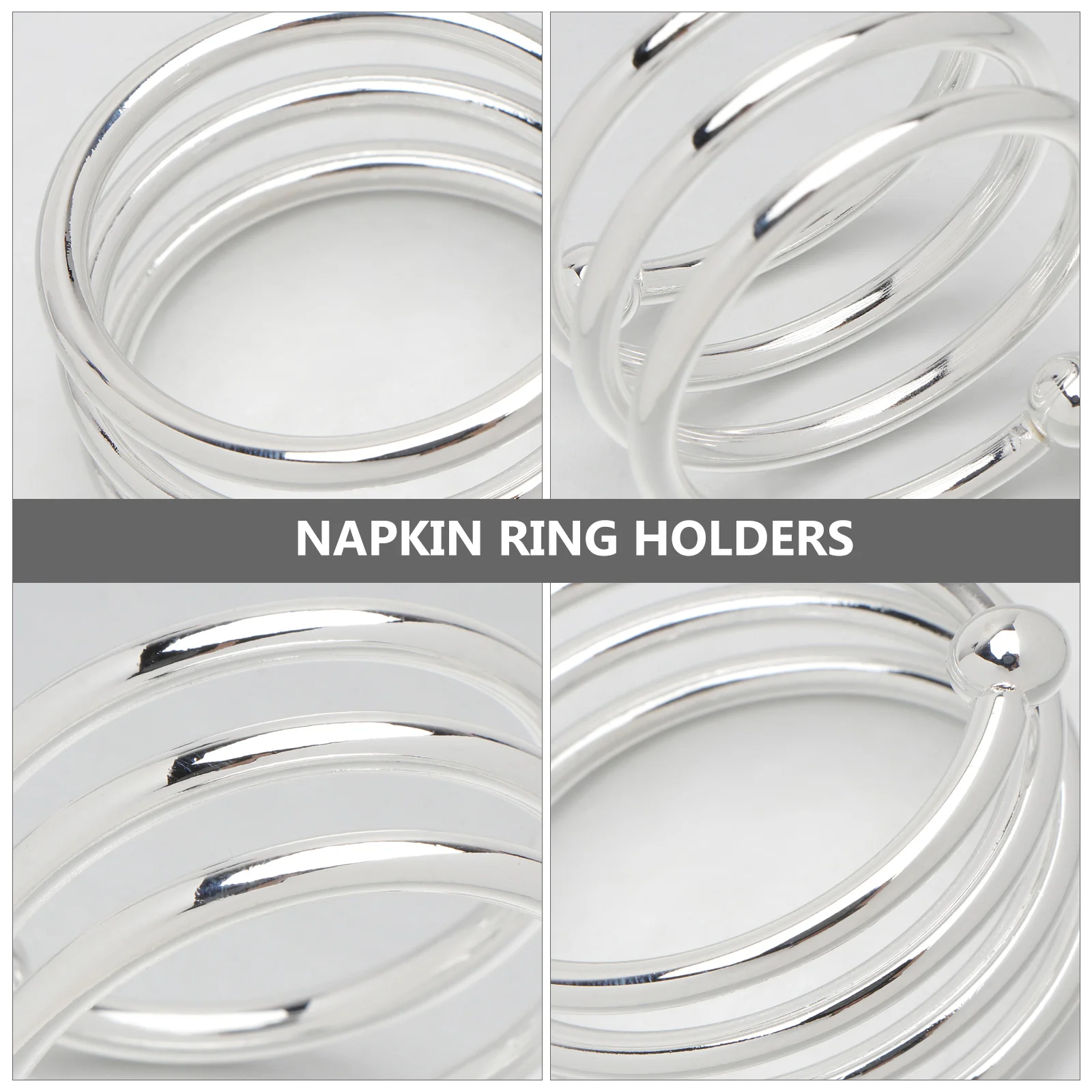 

10 Pcs Wedding Napkin Buckle Table Napkins Decor Rings for Holders 12 Spiral Mother