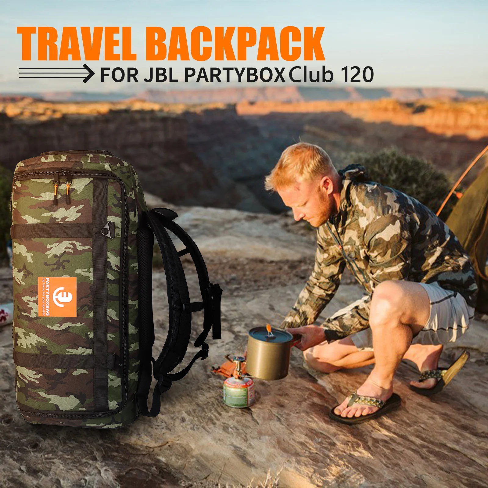 

Portable Speaker Carry Tote Bag Backpack Shockproof Carrying Case Drop-Proof Adjustable Shoulder Strap for Partybox Club 120