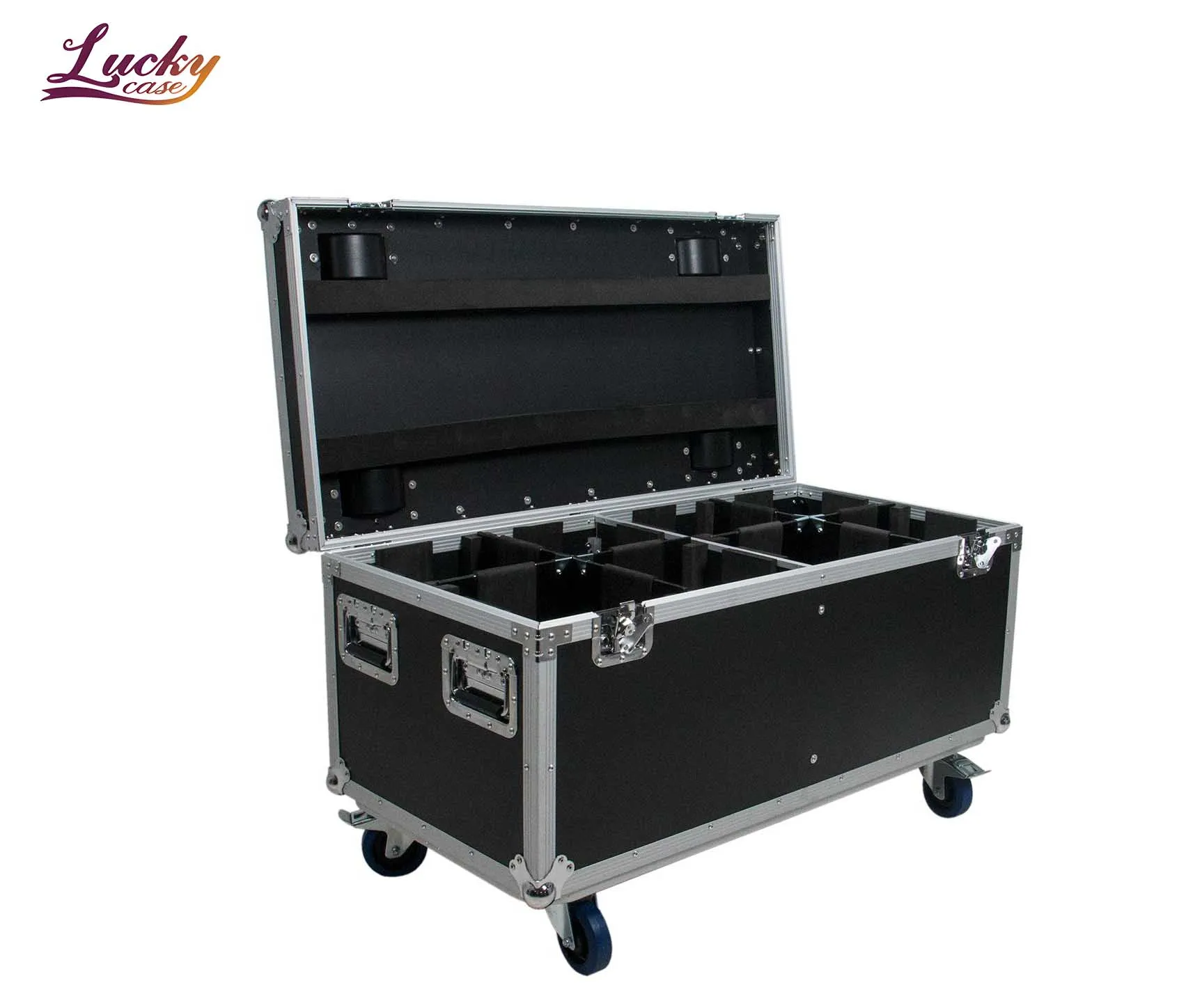ATA Customizable Shockproof Universal Flight Case for 8 LED PAR CANS Stage Lights Storage Flight Case with OEM & ODM Support
