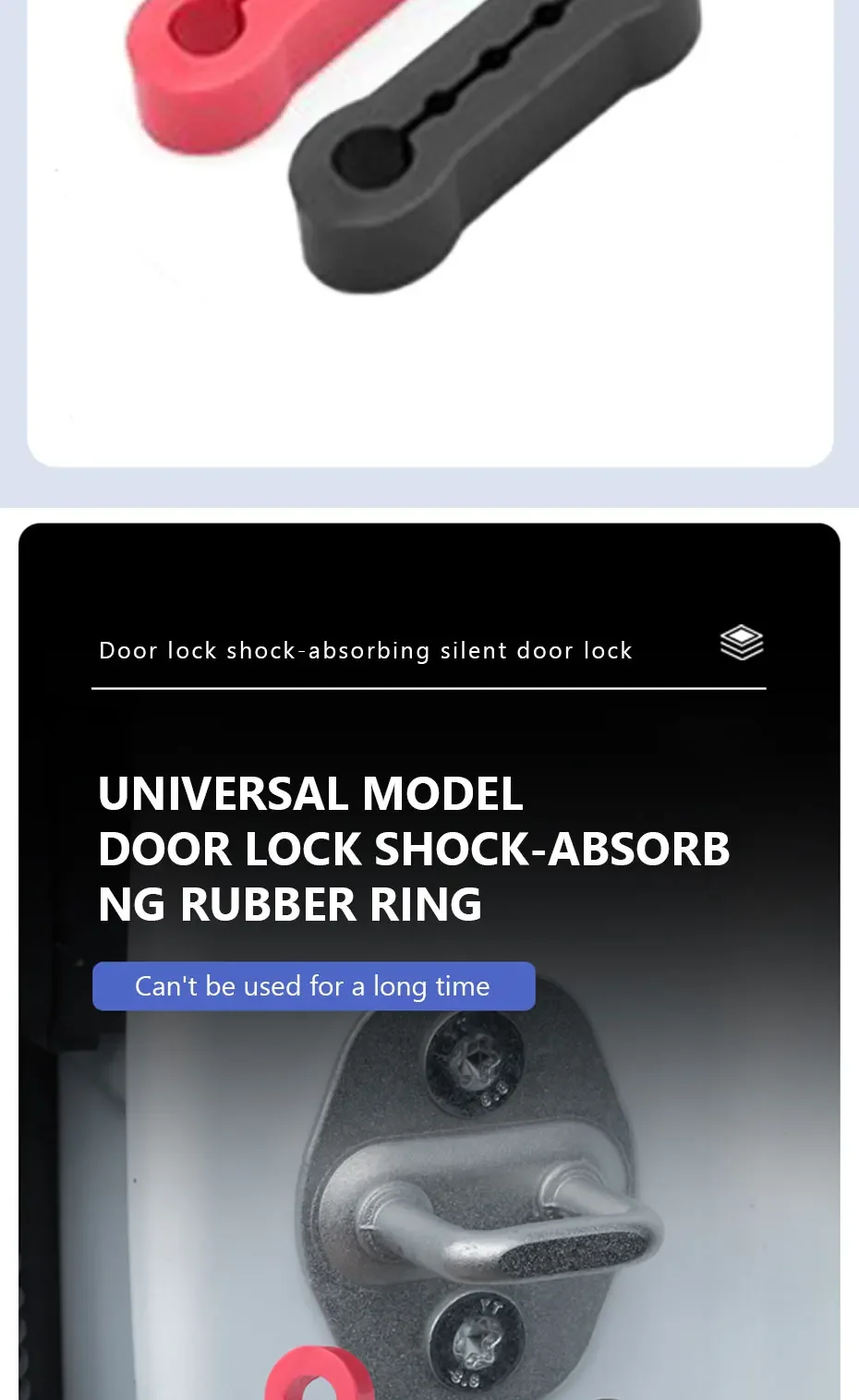 Universeller Autotür-Dämpfer, Schalldämpfende Elastische Silikon-Dichtungen, Auto-Türschließ-Stoßdämpfer, Zubehör – Detail 4