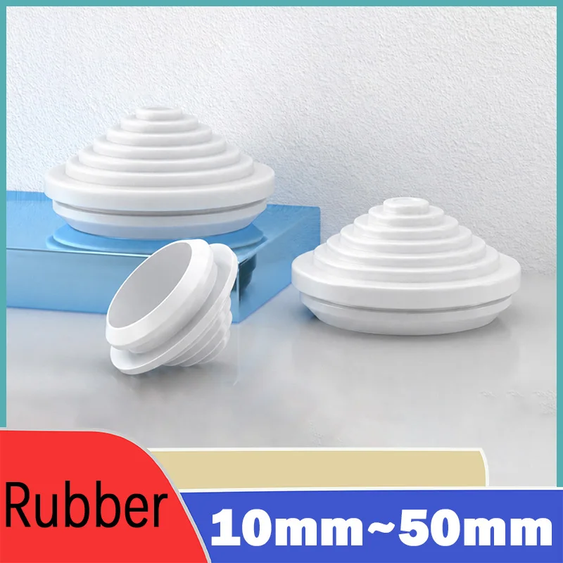 Weiyi 10mm~50mm White Rubber Tower Type Coil Snap In Grommet Pad Seal Ring Protective Ring Sealing Cap Wire Guard Ring