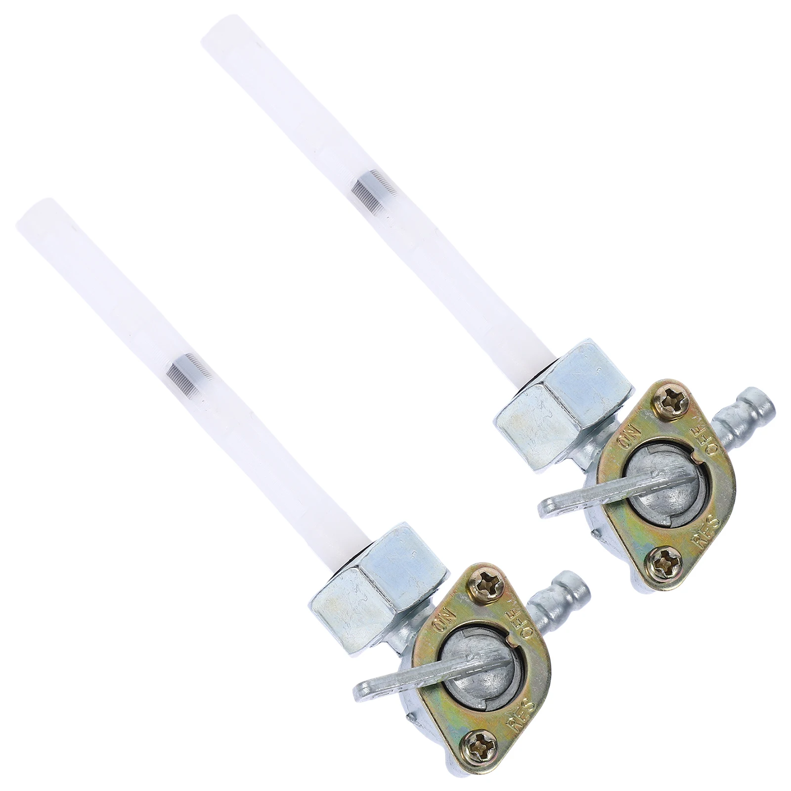 

2pcs Motorcycle Oil Switch 104mm Universal Fuel Petcock Valve Gas Shut Off Tap Valves Durable Plastic Iron Material Long