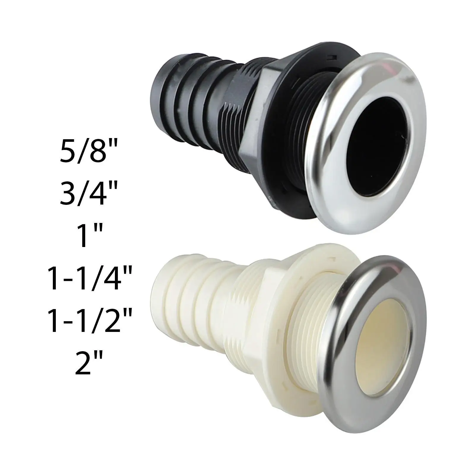 

Marine Boat Drainage Outlet ABS Sewage Thru Hull Plug Deck Hose Bilge Pump Component Repair for Sailboat RV