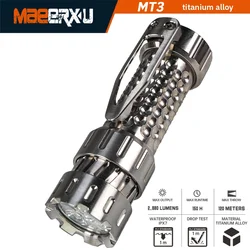 Latarka Maeerxu MT3 tytanowa latarka 3000 lumenów latarka LED o dużej mocy CRI 90 519A + 5700K latarka z 18350