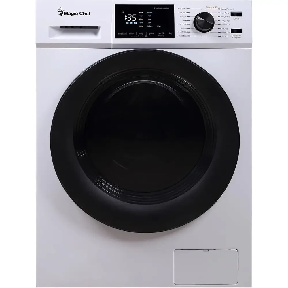 23.4 Inch 2.7 Cubic Feet White Washer Dryer Combo All-in-One