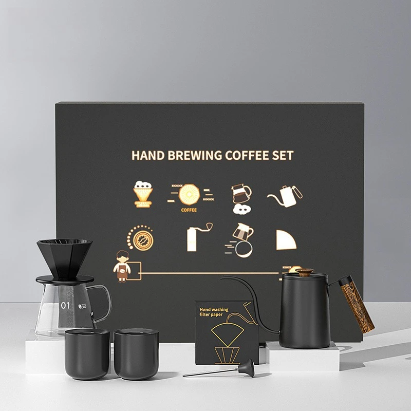 

Coffeware Set Gift Box Hand Brewed Coffee Pot Drip Coffee Utensils Holiday Coffee Gift