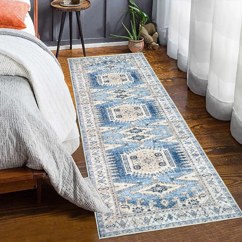 

Washable Rug, Anti-Slip Backing Printed Area Rug , Stain Resistant Rugs for Living Room,Bed Room Foldable Machine Runner