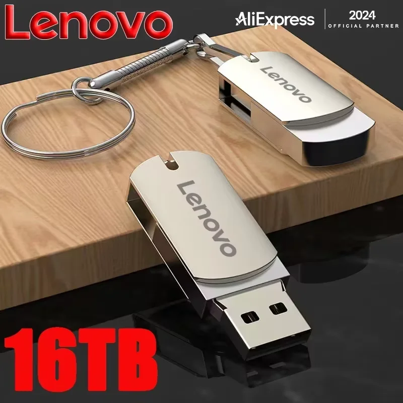 Lenovo 16TB USB Flash Drives USB 3.0 Metal Pen Drive 8TB OTG High Speed Pendrive Portable Ssd 4tb 2TB Usb Memories For Laptop PC