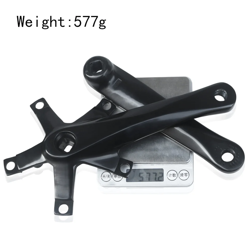 130BCD Crank Square Hole Road Bike Crankset 170mm Fixed Gear Bicycle Parts BMX Folding Bike Crank Arm Double/Triple Chainwheel