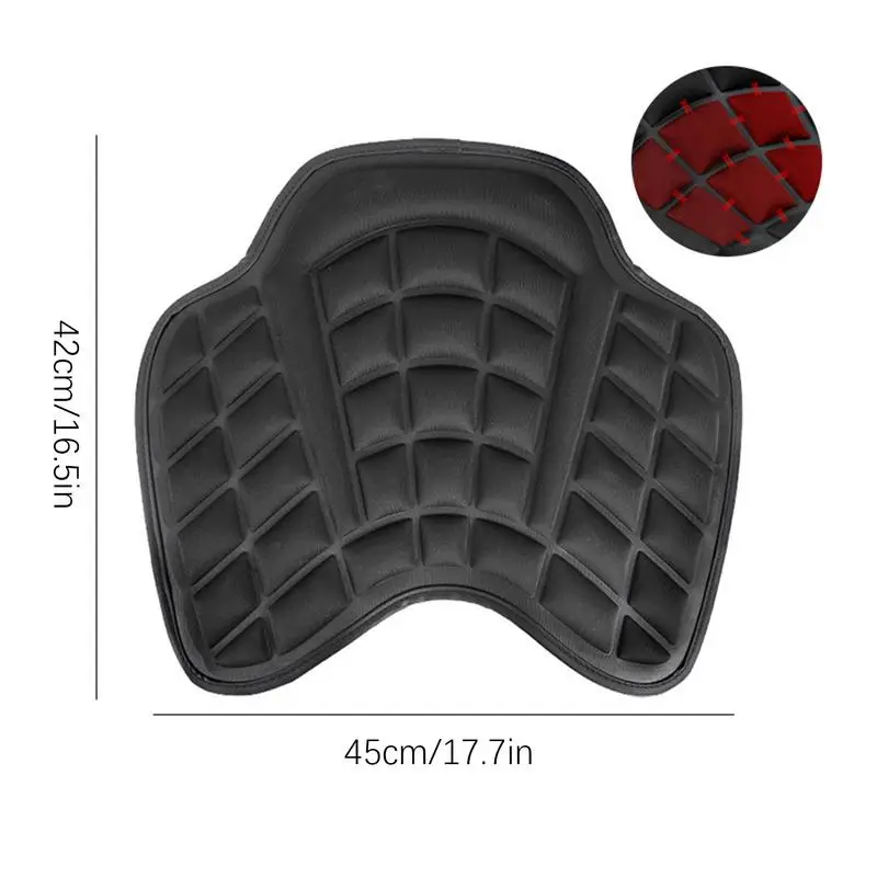 Foam Motorcycle 3D Air Comfort Gel Seat Cushion Pad Cover Breathable Shock-Absorbing Cushion Non-Slip Thick Ergonomic Support