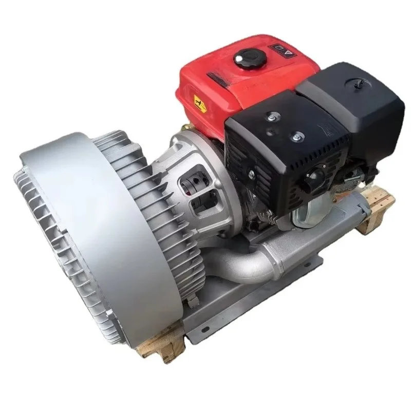 Agricultural belt-driven diesel engine motor side channel annular blower