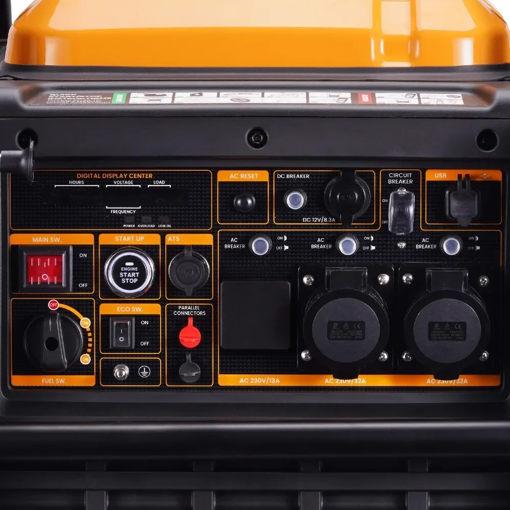 Petrol Generators Inverter Petrol Generator Portable 7500W E-start with ATS Interface and wheels Variable frequency generator